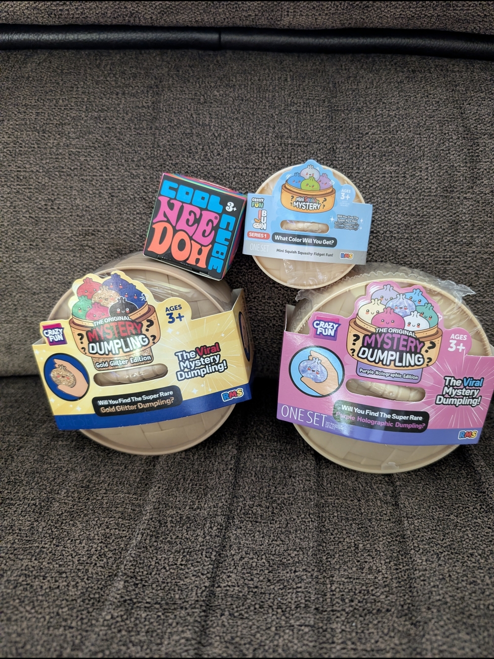 Mystery Dumpling Golden Glitter Purple Holographic Series. Mini Dumpling NEEDOH